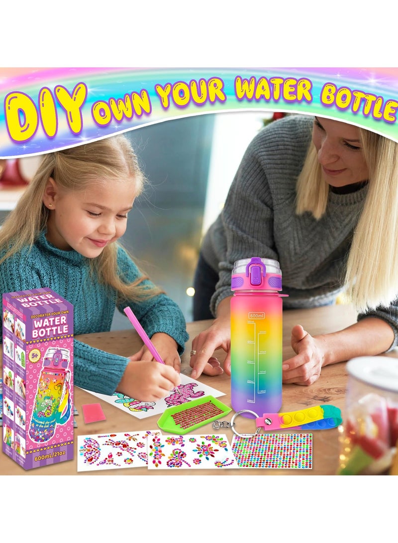 Mr. Penda Decorate Your Own Water Bottle Kits for Girls, Fun Arts and Crafts Gift Toys for Ages 5+, Gem Painting Crafts, Fun Arts and Crafts Gifts Toys for Girls Birthday (Unicorn) - Image 5