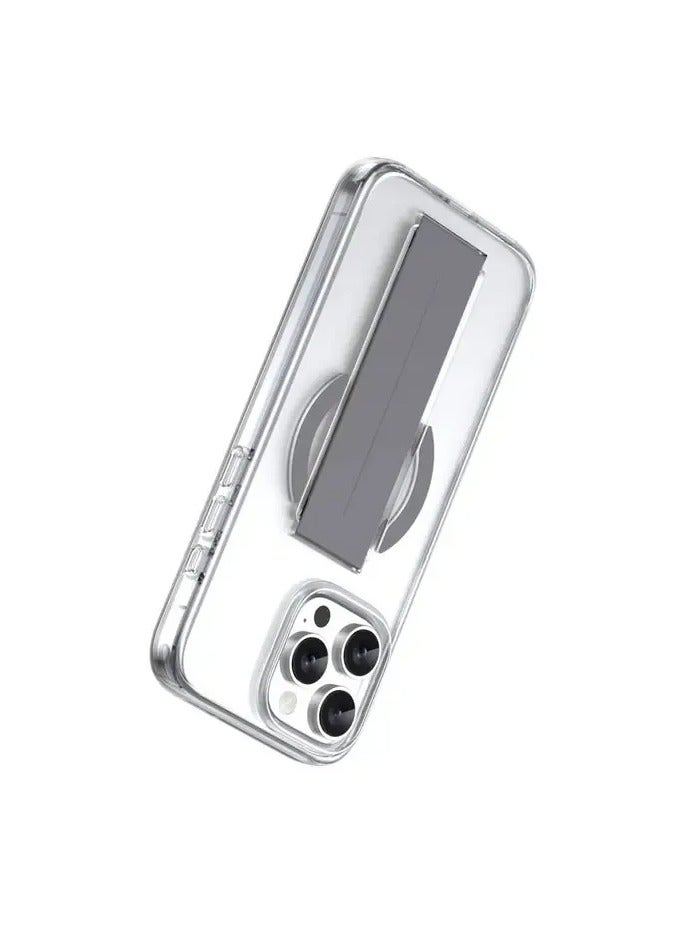 GREEN LION iPhone 16 Pro Max MagSafe Case with Grip / Screen & Camera Guard / Anti-Yellowing Clarity / Comfortable Grip / Drop & Damage Protection - Grey - Image 2