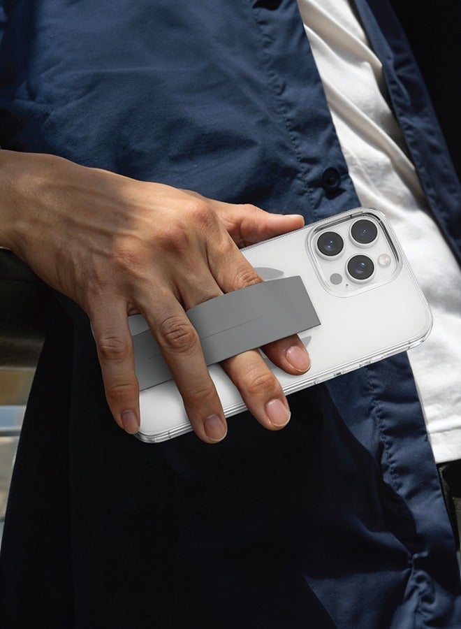 GREEN LION iPhone 16 Pro Max MagSafe Case with Grip / Screen & Camera Guard / Anti-Yellowing Clarity / Comfortable Grip / Drop & Damage Protection - Grey - Image 3