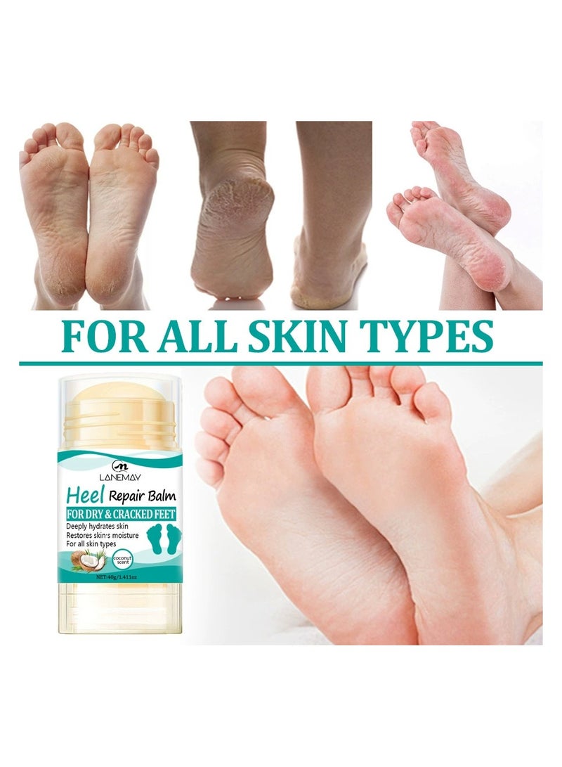 LANEMAY Roll On Heel Crack Repair Gel – Anti-Dryness Foot Balm Moisturizing Heel Cream, Fast Healing for Cracked Rough Feet - Image 4