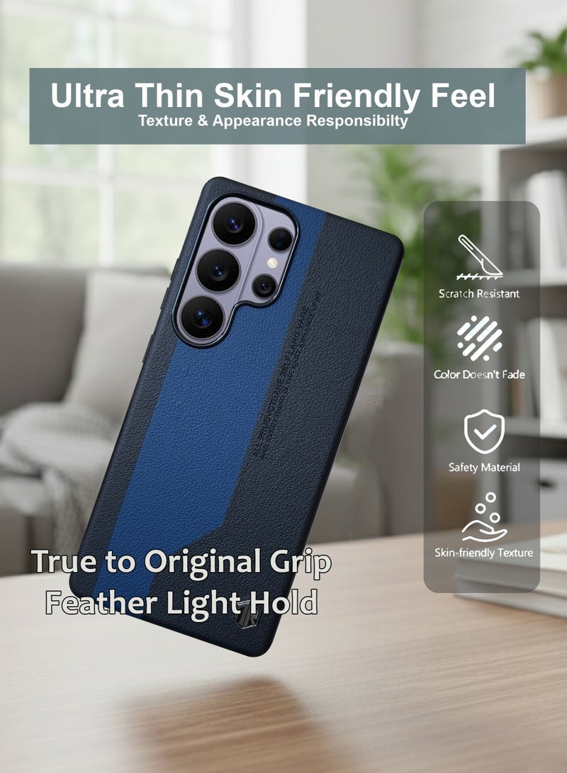 جراب ماج سيف جلدي فاخر لهاتف سامسونج جالاكسي إس 26 ألترا، غطاء خلفي مغناطيسي، مقاوم للاصفرار والصدمات، غطاء هاتف نحيف بمغناطيس قوي لهاتف سامسونج جالاكسي إس 26 ألترا - Image 2