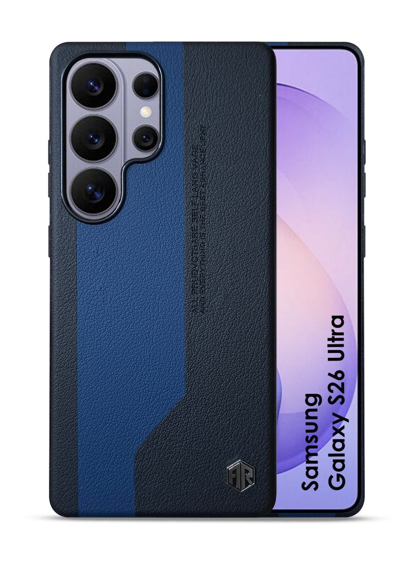 جراب ماج سيف جلدي فاخر لهاتف سامسونج جالاكسي إس 26 ألترا، غطاء خلفي مغناطيسي، مقاوم للاصفرار والصدمات، غطاء هاتف نحيف بمغناطيس قوي لهاتف سامسونج جالاكسي إس 26 ألترا - Image 1