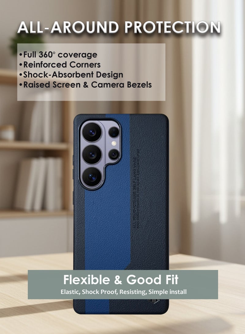 جراب ماج سيف جلدي فاخر لهاتف سامسونج جالاكسي إس 26 ألترا، غطاء خلفي مغناطيسي، مقاوم للاصفرار والصدمات، غطاء هاتف نحيف بمغناطيس قوي لهاتف سامسونج جالاكسي إس 26 ألترا - Image 4