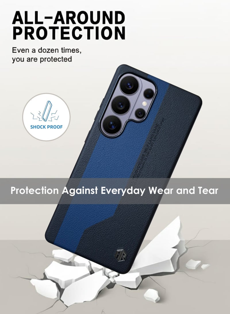 جراب ماج سيف جلدي فاخر لهاتف سامسونج جالاكسي إس 26 ألترا، غطاء خلفي مغناطيسي، مقاوم للاصفرار والصدمات، غطاء هاتف نحيف بمغناطيس قوي لهاتف سامسونج جالاكسي إس 26 ألترا - Image 3