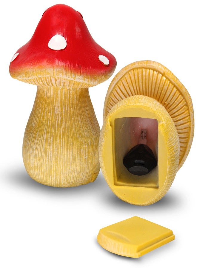 ANINIUCN Mushroom Key Hider – Weatherproof Outdoor Hidden Key Box, Resin Garden Statue with Secret Compartment for Spare Keys, Yard Patio Lawn Planter Decor, Discreet Hidden Storage - Image 1