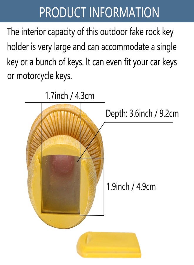 ANINIUCN Mushroom Key Hider – Weatherproof Outdoor Hidden Key Box, Resin Garden Statue with Secret Compartment for Spare Keys, Yard Patio Lawn Planter Decor, Discreet Hidden Storage - Image 3