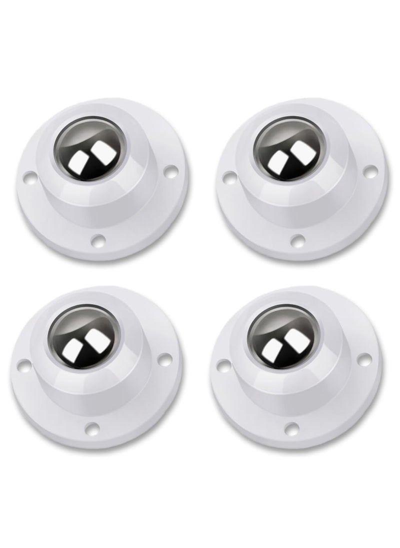 ATIRAMANIYA ATIRAMANIYA 4pcs Self Adhesive Caster Wheels For Furniture Mop Bucket Load Capacity 28LBS Per Wheel Low Profile Swivel Wheels For Small Appliance Storage Bins White  - Image 1
