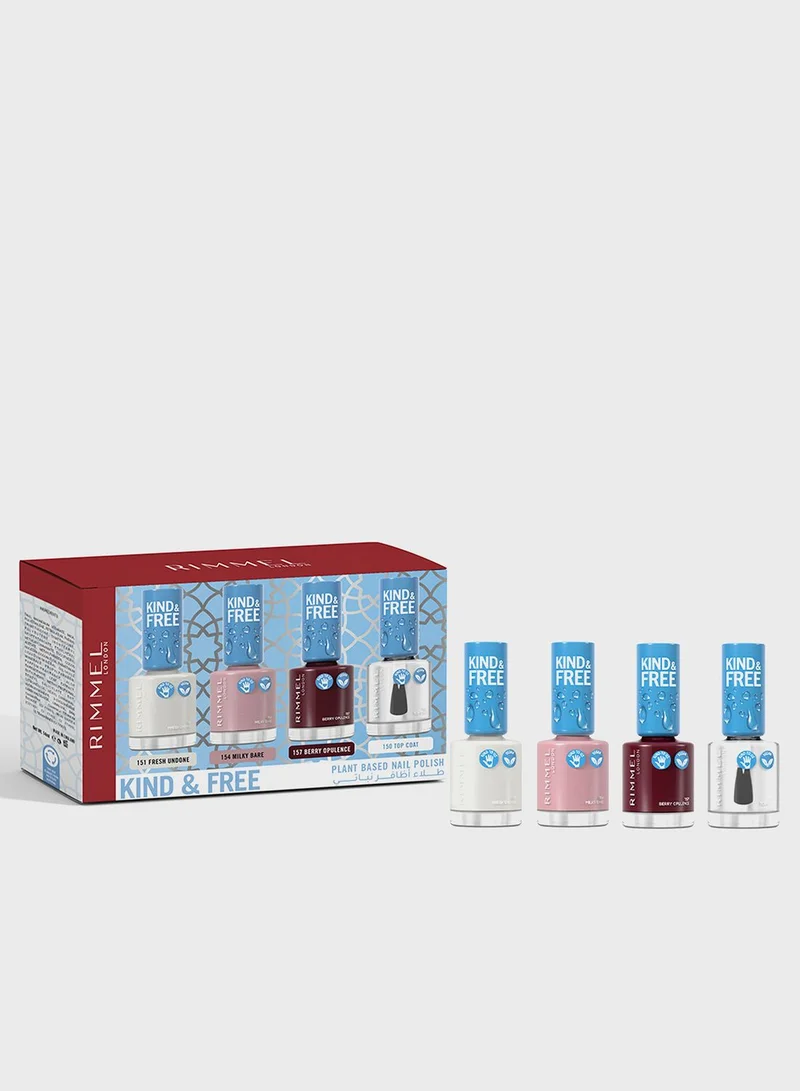 RIMMEL LONDON Kind & Free 4 Piece Nail Polish Set
