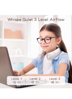 Y&D Portable Neck Fan, Hands Free Bladeless Adorable Wearable Fans 2400mAh Battery USB-C Rechargeable, Ultra Quiet Personal Cooling 3 Speeds Change Fan for Office, Travel, Outdoor  - Image 4