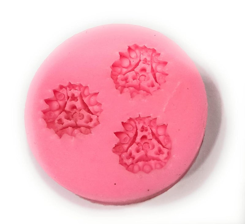 Ditya Crafts Flower Shape Chocolate Mould 3D DIY Fondant Candy Mold Baking Tools for Cake Chocolate Candy Ice Jelly Soap Cake Baking Moulds Silicone Bakeware Molds 3 Cavity 1 Pcs