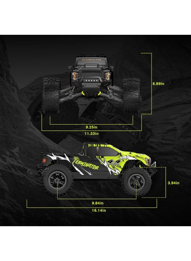 DEERC RC Car, 1:10 Scale Brushless Remote Control Truck, 50 mph Off-Road Monster Vehicle, 4WD All-Terrain, Waterproof - Image 4
