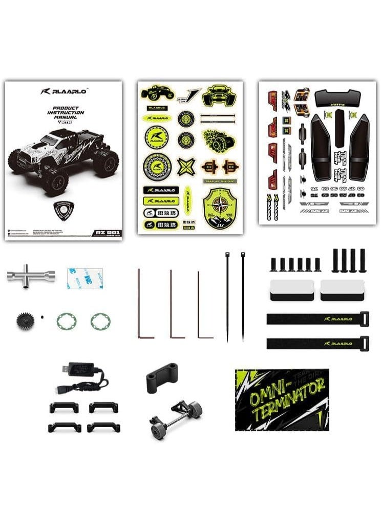 DEERC RC Car, 1:10 Scale Brushless Remote Control Truck, 50 mph Off-Road Monster Vehicle, 4WD All-Terrain, Waterproof - Image 2