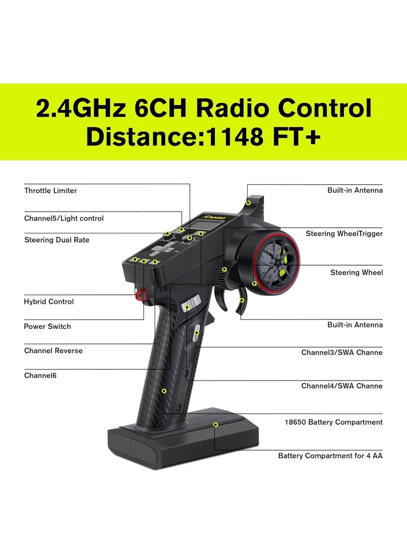 DEERC RC Car, 1:10 Scale Brushless Remote Control Truck, 50 mph Off-Road Monster Vehicle, 4WD All-Terrain, Waterproof - Image 3