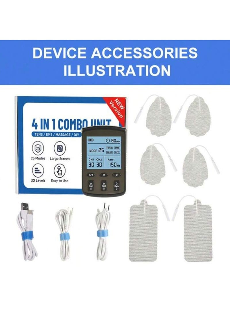 TENS Low-frequency Pulse Dual Channel EMS Meridian Therapy Device Shoulder and Cervical Spine Massager