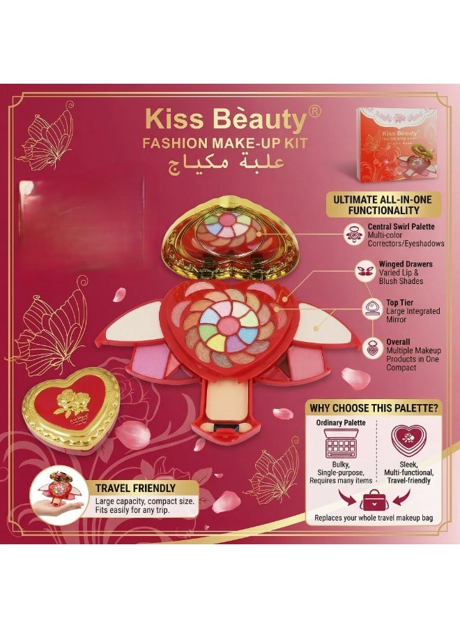 Kiss Beauty Fashion Make-Up Kit | Fresh & Flawless Look | Romantic Makeup Gift Set - Image 3