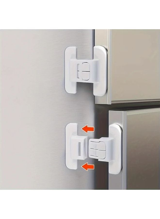 10pcs No Drill Refrigerator Door Safety Locks Easy Install Secure Closer For Youngsters - Image 2