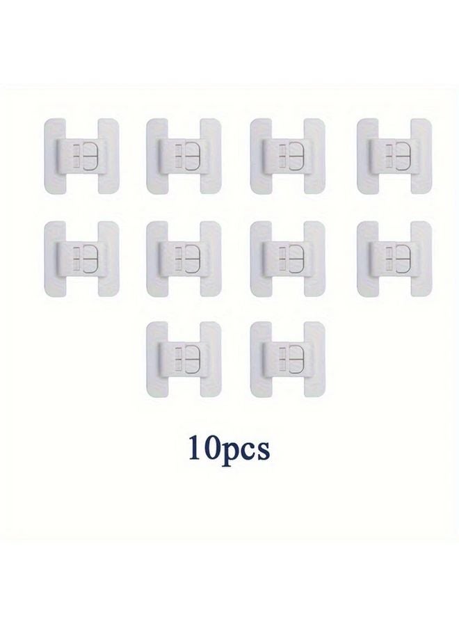 10pcs No Drill Refrigerator Door Safety Locks Easy Install Secure Closer For Youngsters - Image 1