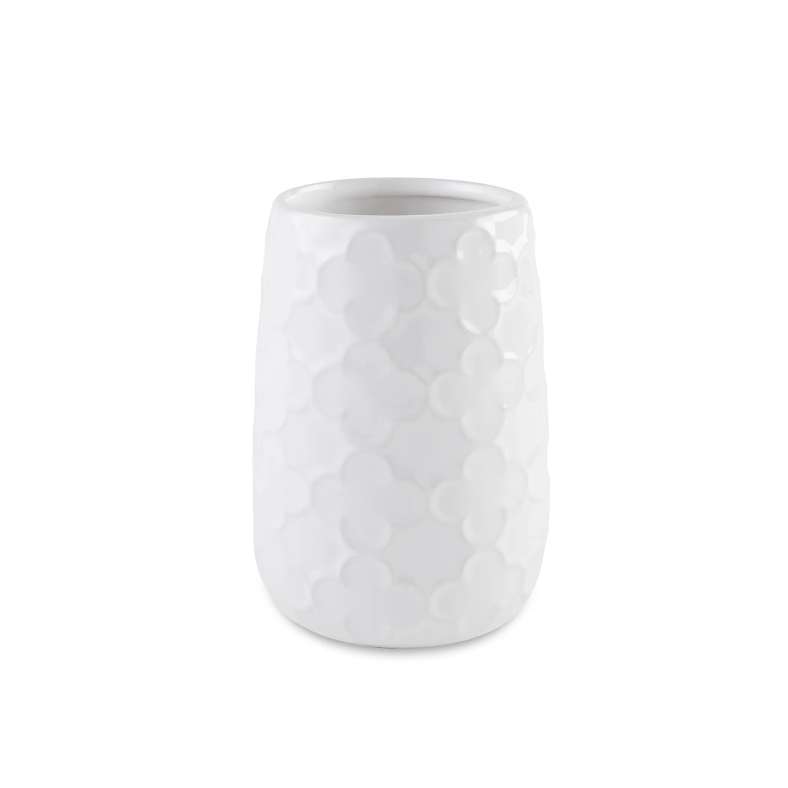 Pan Home طقم ملحقات الحمام الخزفية العربية 3 قطع - أبيض - Image 4