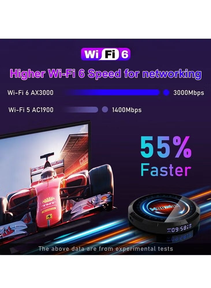 H96 Max A12.0 Allwinner H618 Quad Arm Cortex A53 Cup pu Support 6K Hdr 10+/2.4Ghz 5Ghz Wifi 6/100M Enternet - Image 4