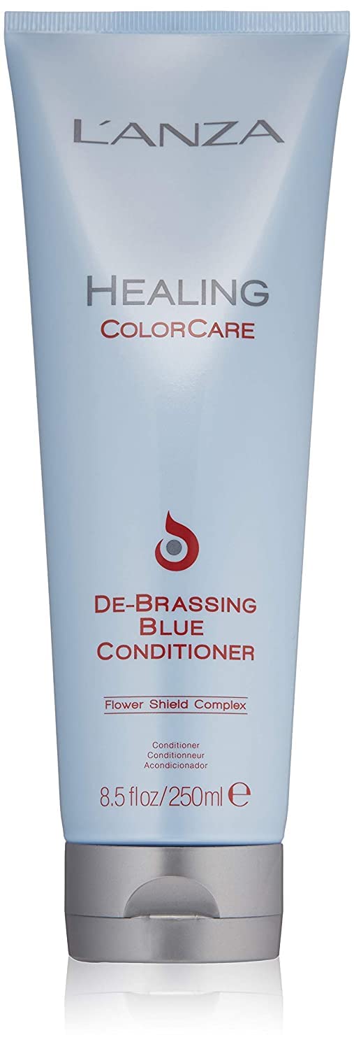 LANZA Healing ColorCare Ultra DeBrassing Professional Blue Conditioner Color Toning Haircare to Eliminate Unwanted Brassiness Sulfatefree Formula 85 Fl Oz