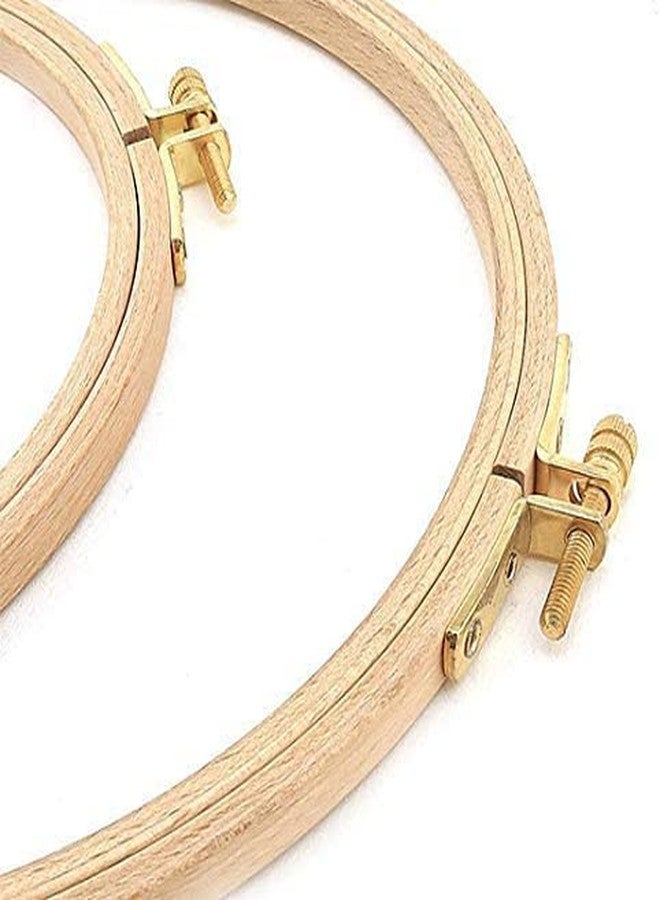 Nurge Premium Beech Wood Gold Clasp Embroidery Hoop 8mm (160mm = 6.29" ~ Approx 6") - Image 5
