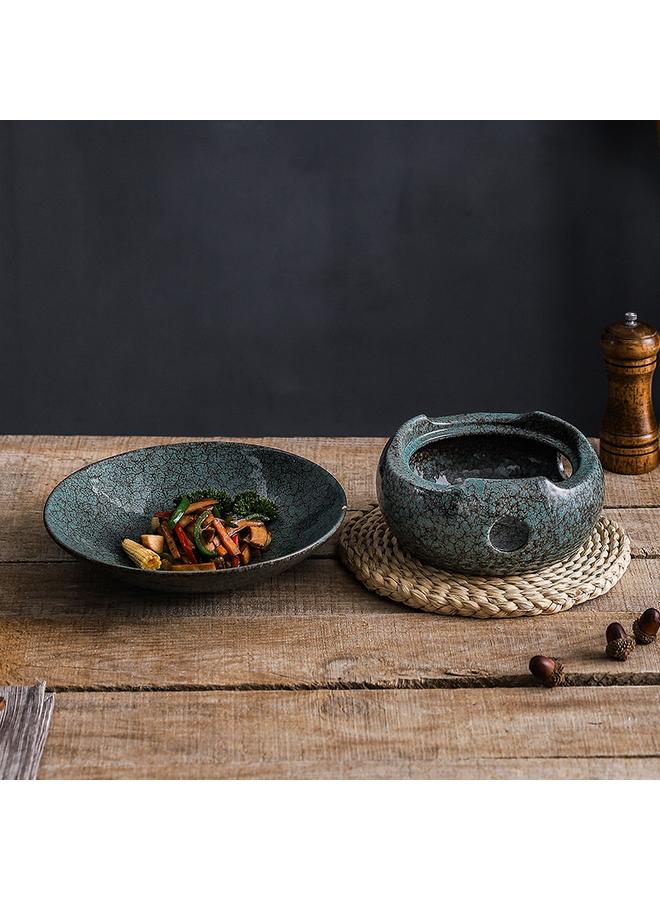 Bluejw Ceramic Heat Preservation Dish Plate Commercial Furnace Suit Candle Heating Steamed Fish Plate Dry Pot Plate Hotel Creative Tableware - Image 4