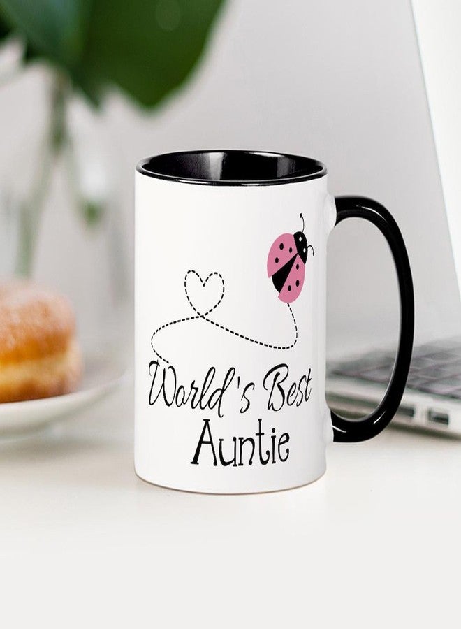 cafe press CafePress World's Best Auntie Ladybug Mug 11 oz (325 ml) Ceramic Coffee Mug - Image 3