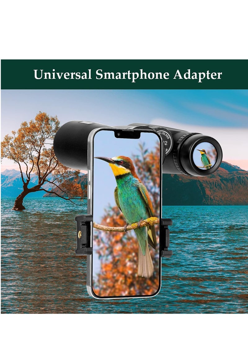 Adorrgon Adorrgon 12x42 HD Binoculars for Adults High Powered with Phone Adapter, Tripod and Tripod Adapter - Large View Binoculars with Clear Low Light Vision - Binoculars for Bird Watching Cruise Travel  - Image 2