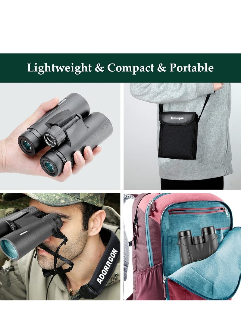 Adorrgon Adorrgon 12x42 HD Binoculars for Adults High Powered with Phone Adapter, Tripod and Tripod Adapter - Large View Binoculars with Clear Low Light Vision - Binoculars for Bird Watching Cruise Travel  - Image 3