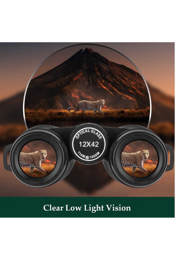 Adorrgon Adorrgon 12x42 HD Binoculars for Adults High Powered with Phone Adapter, Tripod and Tripod Adapter - Large View Binoculars with Clear Low Light Vision - Binoculars for Bird Watching Cruise Travel  - Image 5