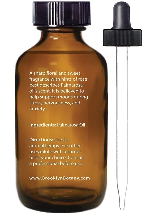 Brooklyn Botany Palmarosa Essential Oil – 100% Pure and Natural – Therapeutic Grade Essential Oil with Dropper - Palmorosa Oil for Aromatherapy and Diffuser - 1 Fl. OZ  - Image 2
