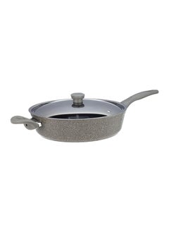 Top Chef Top Chef Granite Saute Pan Size 30 Grey Glass Lid  - Image 1