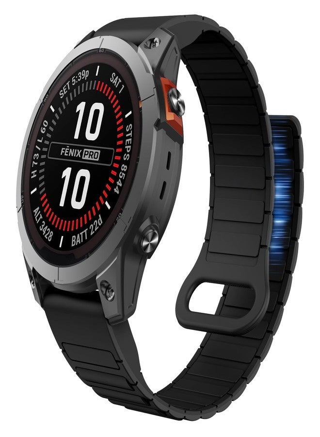 ISABAKE 26mm Strong Bands Compatible for Garmin Fenix 8 51mm/Fenix 7X / Fenix 6X / Fenix 5X/Enduro 2, Quick Fit Silicone Wrist Strap for Fenix 8/7/6/5/Forerunner 935/945/Epix Gen 2 - Image 1