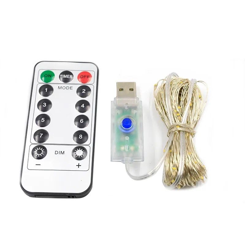 HUMAIZAR Christmas Tree Decoration Lights USB Led String Light Fairy Garlands Wedding Festivals Ramadan Holiday Decor Lamps 10 M 100 Led with Remote Control Multi Color - Image 5