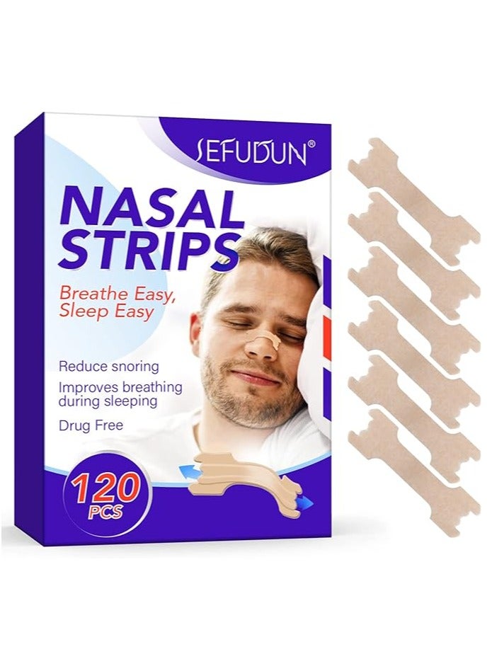 general Nasal strips, 120 tablets, instantly relieves nasal congestion, stops snoring, improves sleep solutions, stops snoring, breathes easily, treats allergies, sinuses, cough - Image 1