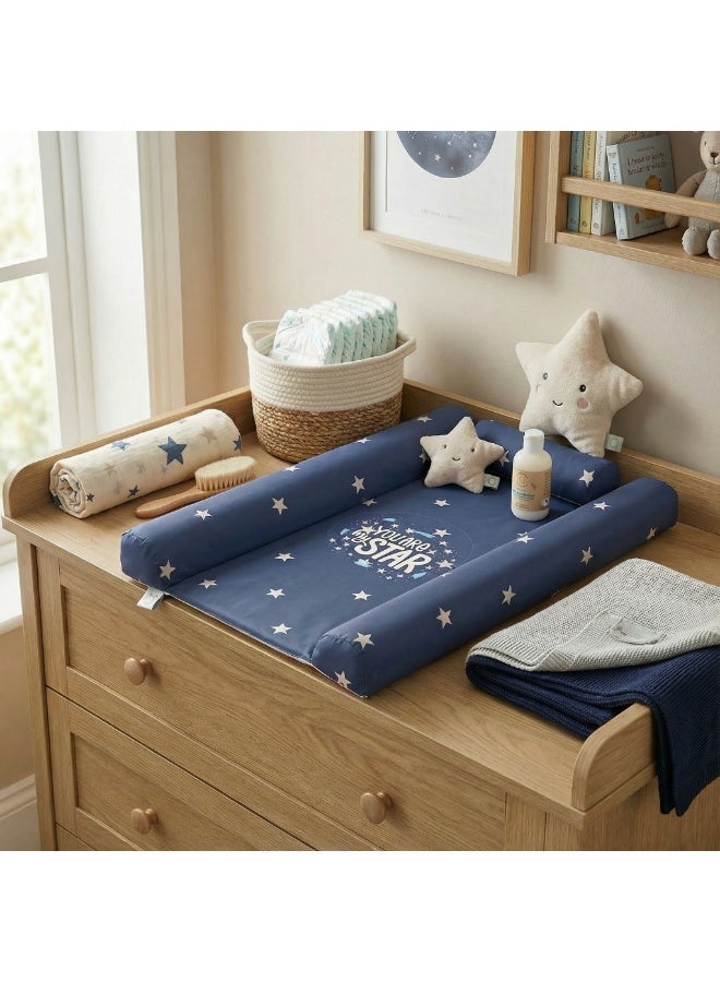 Mamas One Round Changing Mat - you are my star, Navy