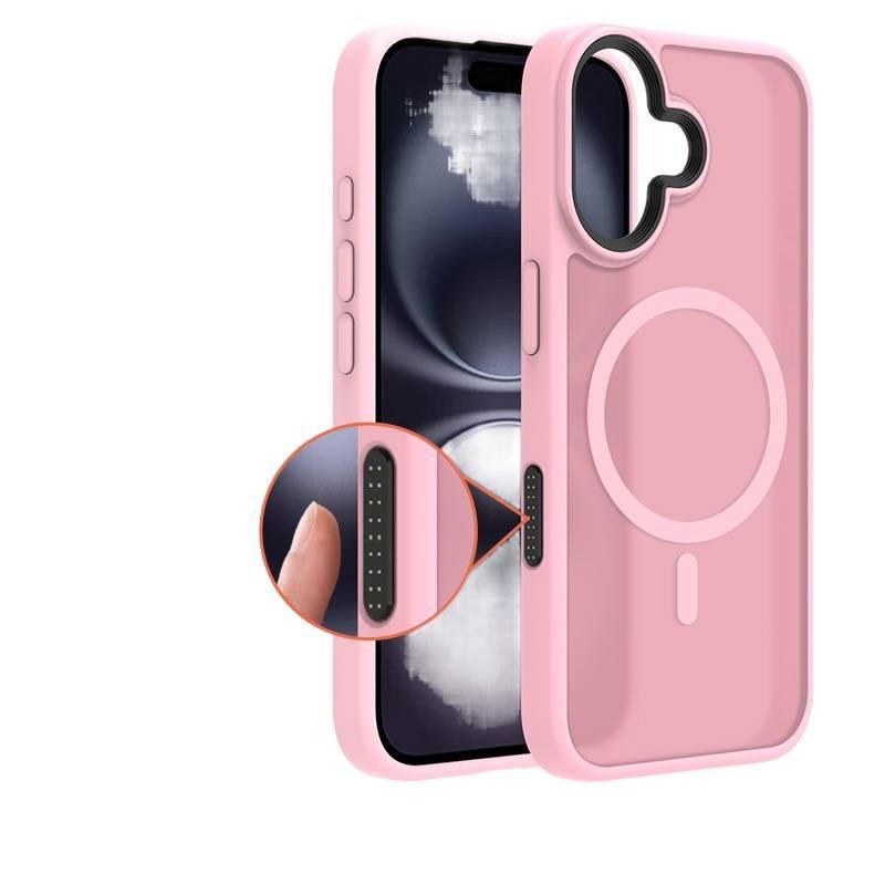MS TPU MagSafe Case for iPhone 17 / 17 Air / 17 Pro / 17 Pro Max with Skin Feel and Strong Magnetic plus Shockproof plus Kickstand plus Drop Protection in Pink - Image 1