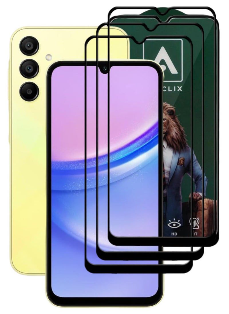 ACLIX 3 Pieces Antistatic ESD Dustproof Premium Quality High Definition Tempered Glass Screen Protector Designed For Samsung Galaxy A15 - Image 1