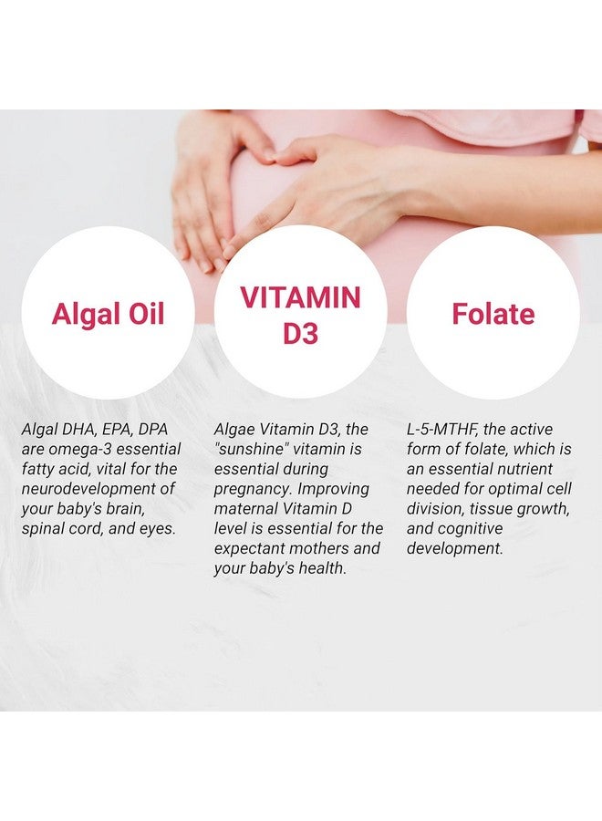 Naturalis Naturalis Vegan Prenatal with Full Specrum Omega-3 | Algae DHA, EPA, DPA, Vitamin D3 & Active Folate L 5-MTHF | Vegan Society Certified, Sustainably Sourced, Non-GMO & Soy Free | 60 Veggie Softgels - Image 3