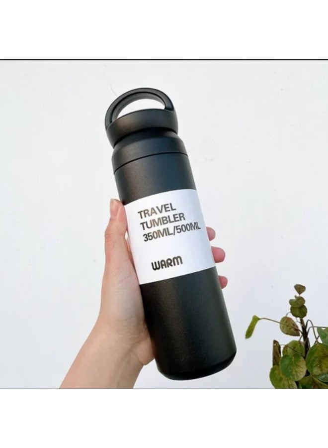 Thermal bottle, vacuum-insulated tea and coffee thermos made of stainless steel - travel mug for hot and cold drinks - 500ml capacity