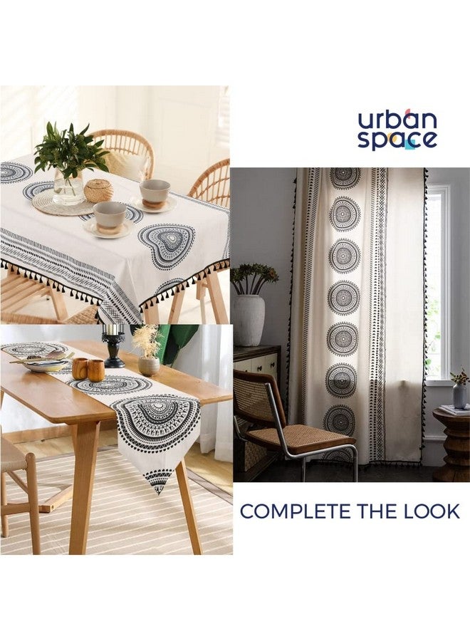 Urban Space 100% Cotton Dining Table Runner, Printed Anti Skid Runner for Dining Table, Center Table Runner, Table Runners Suitable for 4 Seater & 6 Seater Table (Size - 13" x 76", Trellis Black) - Image 3