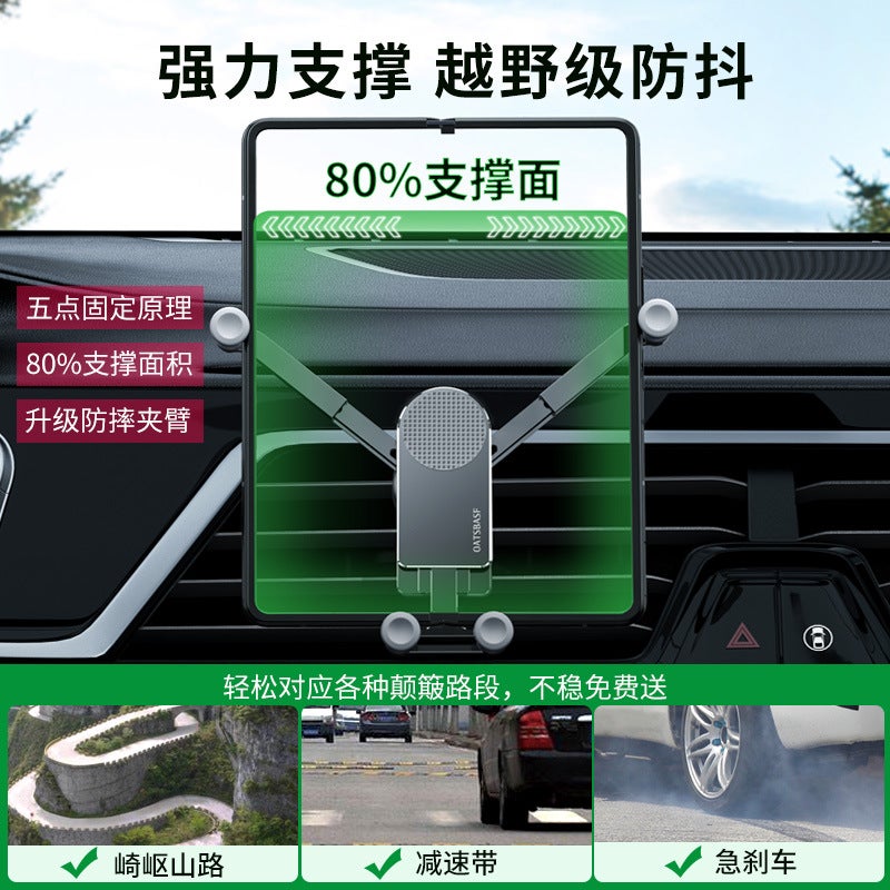 Paifan Car Holder Aviation Alloy Folding Screen Mobile Phone Universal Holder Retractable Silent Holder Gift - Image 4