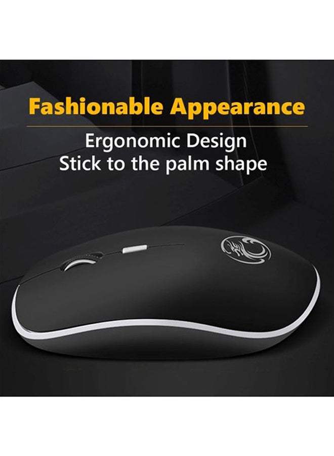Silent Wireless Optical Mouse Black/White - Image 2