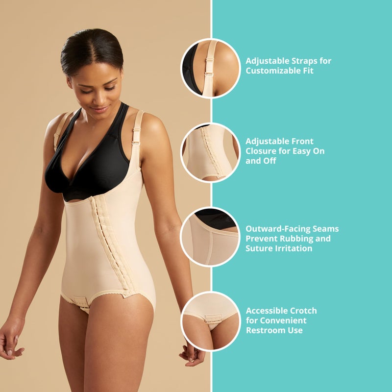 MARENA SFBHA Recovery Panty-Length Post Surgical Compression Girdle, High-Back - M, Black - Image 3
