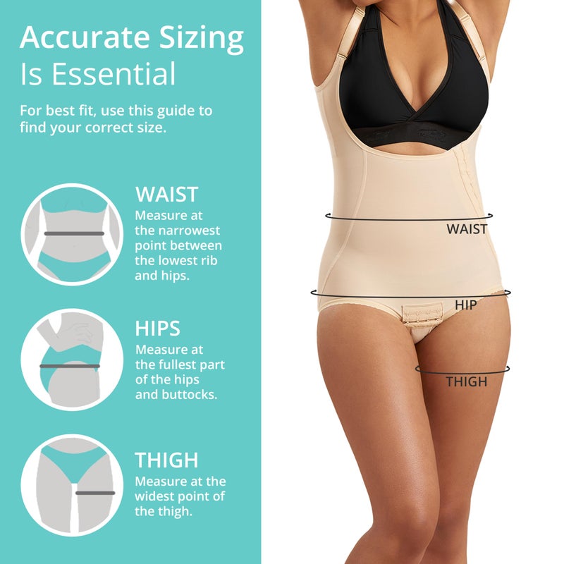 MARENA SFBHA Recovery Panty-Length Post Surgical Compression Girdle, High-Back - M, Black - Image 4