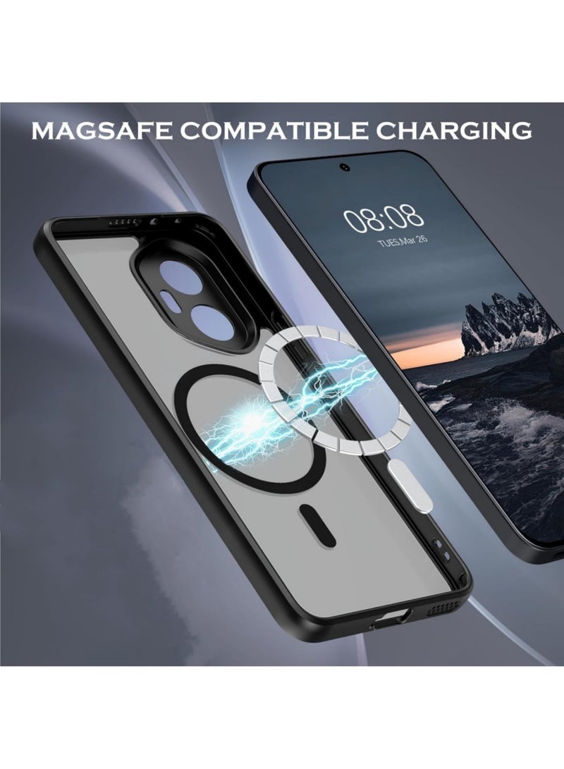 اووكاي جراب مغناطيسي لهاتف Honor 400، حماية كاملة مُحسّنة للكاميرا، غطاء خلفي ناعم شفاف غير لامع رفيع لهاتف Honor 400 (أسود) - Image 4