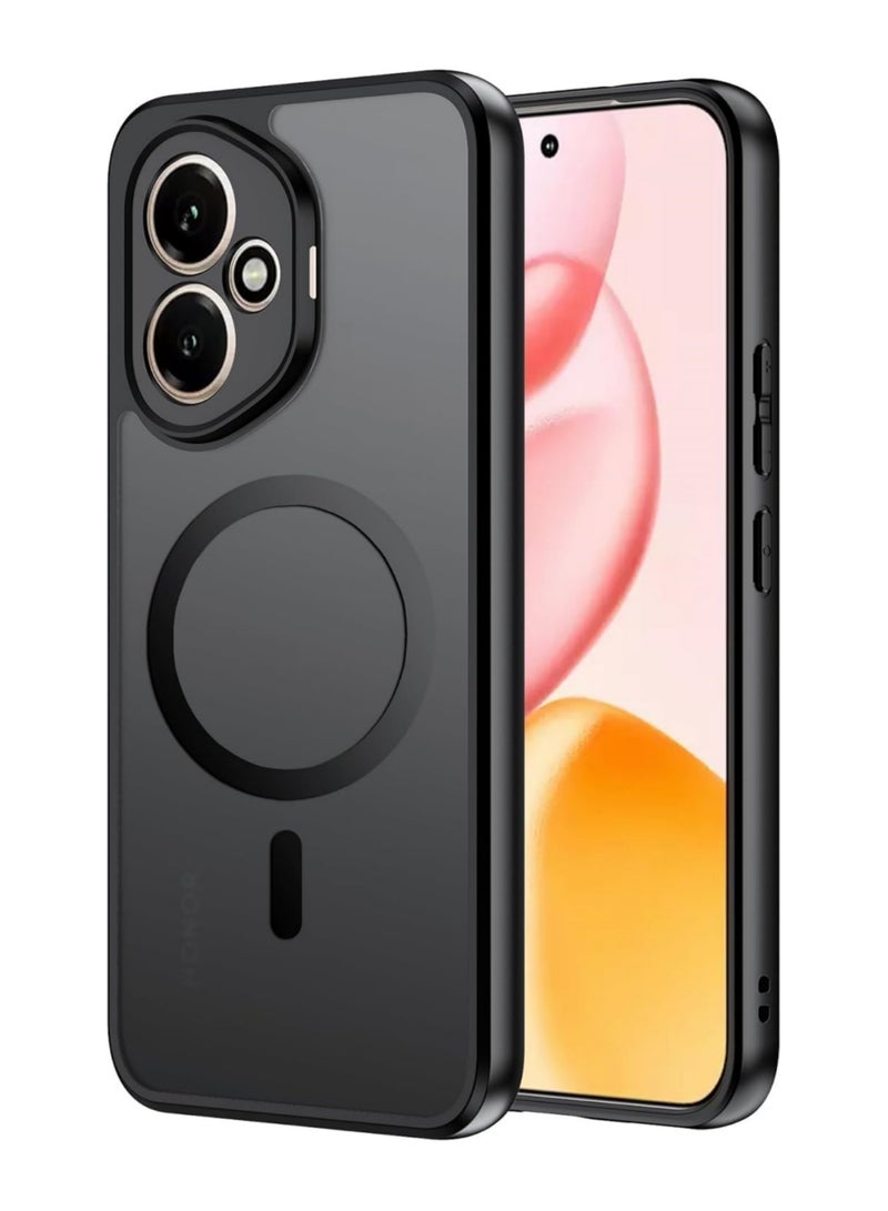 اووكاي جراب مغناطيسي لهاتف Honor 400، حماية كاملة مُحسّنة للكاميرا، غطاء خلفي ناعم شفاف غير لامع رفيع لهاتف Honor 400 (أسود) - Image 1