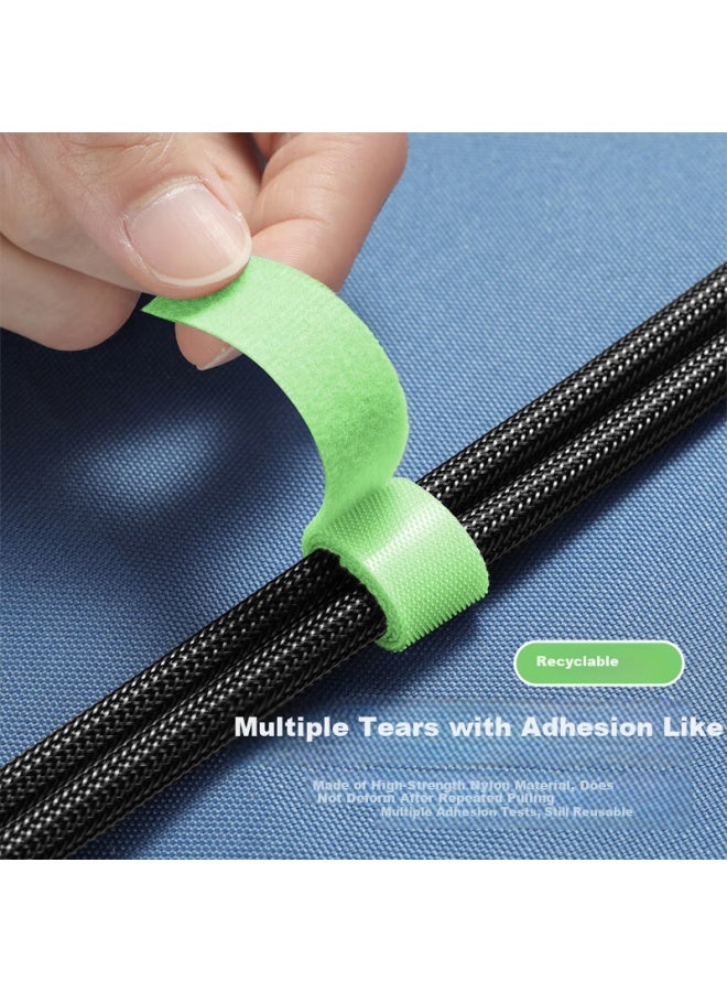 BUBM Biyoumei Data Cable Organizer Strap Magic Tape Computer Power Cord Management Tie Bundle Wire Winder Charging Cable Organizer Green 3m*1 Roll - Image 3