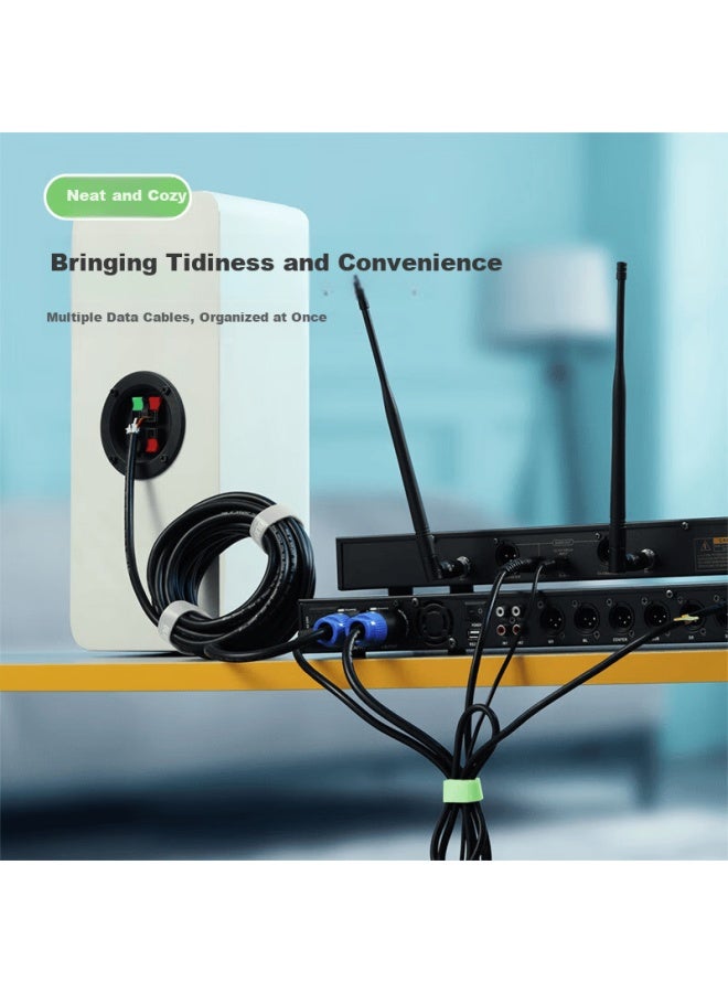 BUBM Biyoumei Data Cable Organizer Strap Magic Tape Computer Power Cord Management Tie Bundle Wire Winder Charging Cable Organizer Green 3m*1 Roll - Image 2