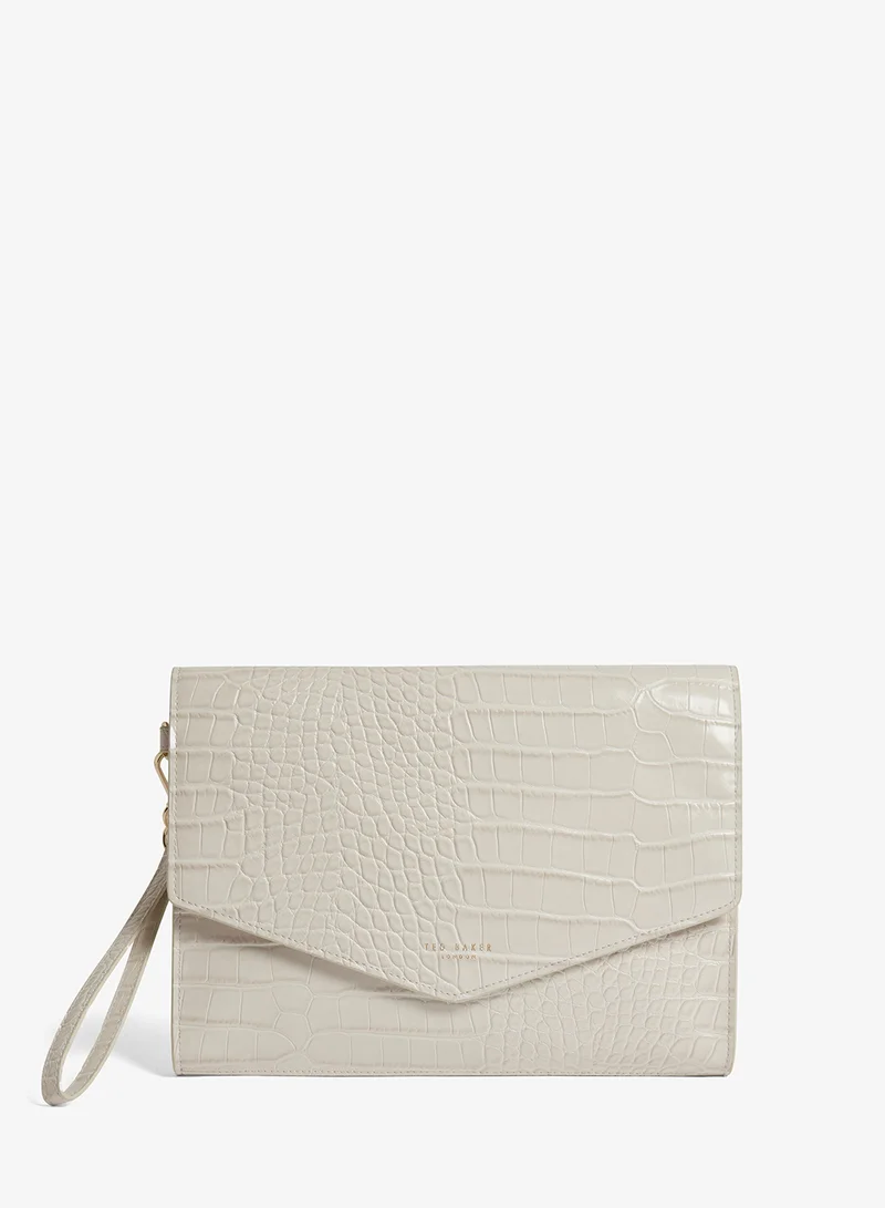 تيد بيكر Wesslie Croc Effect Icon Envelope Pouch